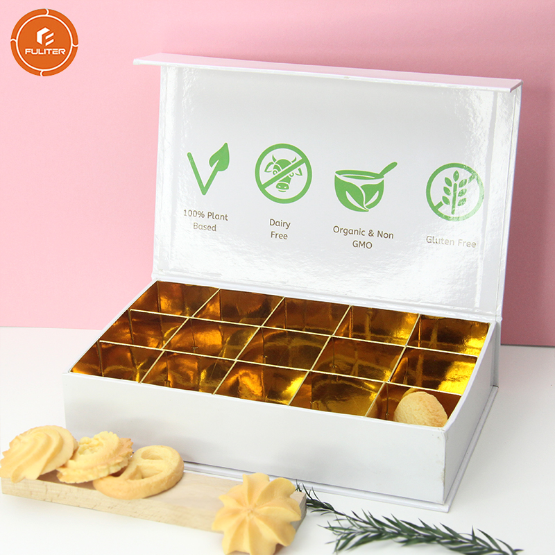 กล่องของขวัญช็อคโกแลตประกบทองชมพู