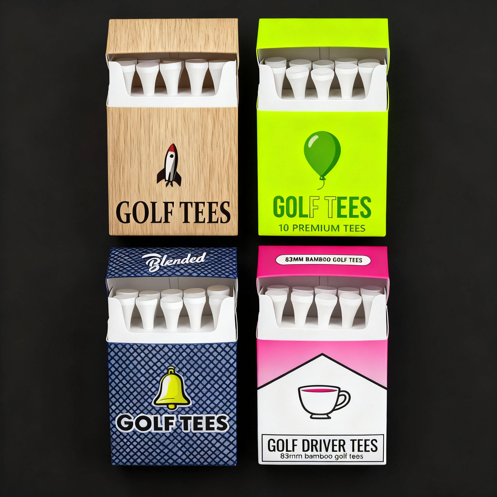 Cigarette Box with Golf Tees