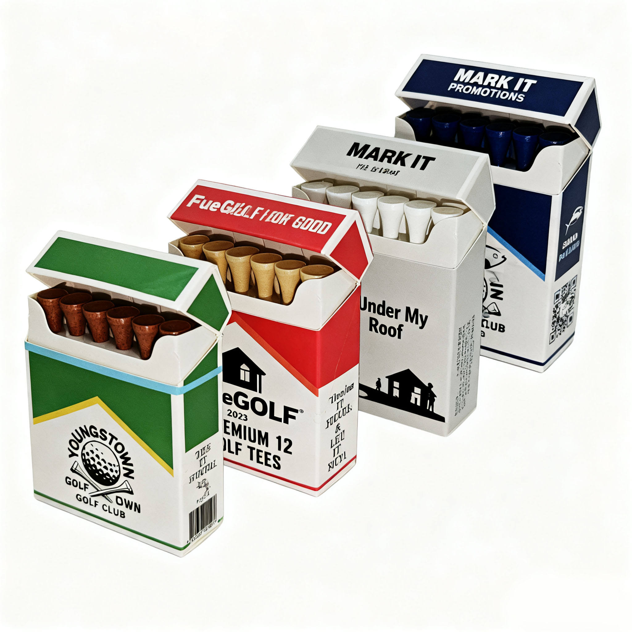 Cigarette Box with Golf Tees