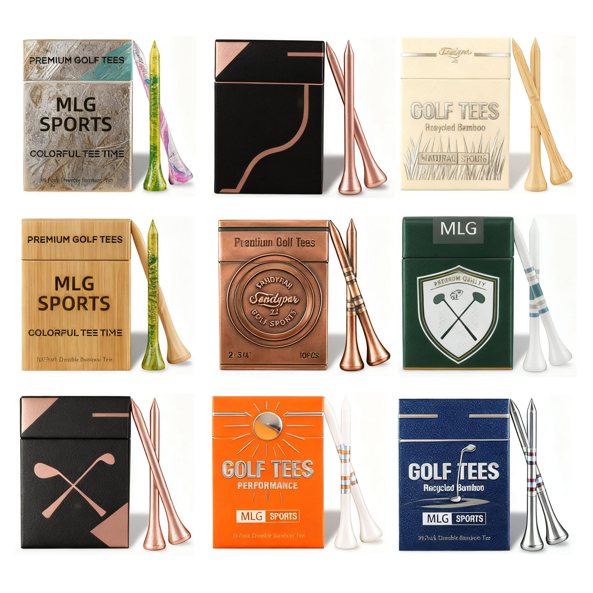 Cigarette Box with Golf Tees