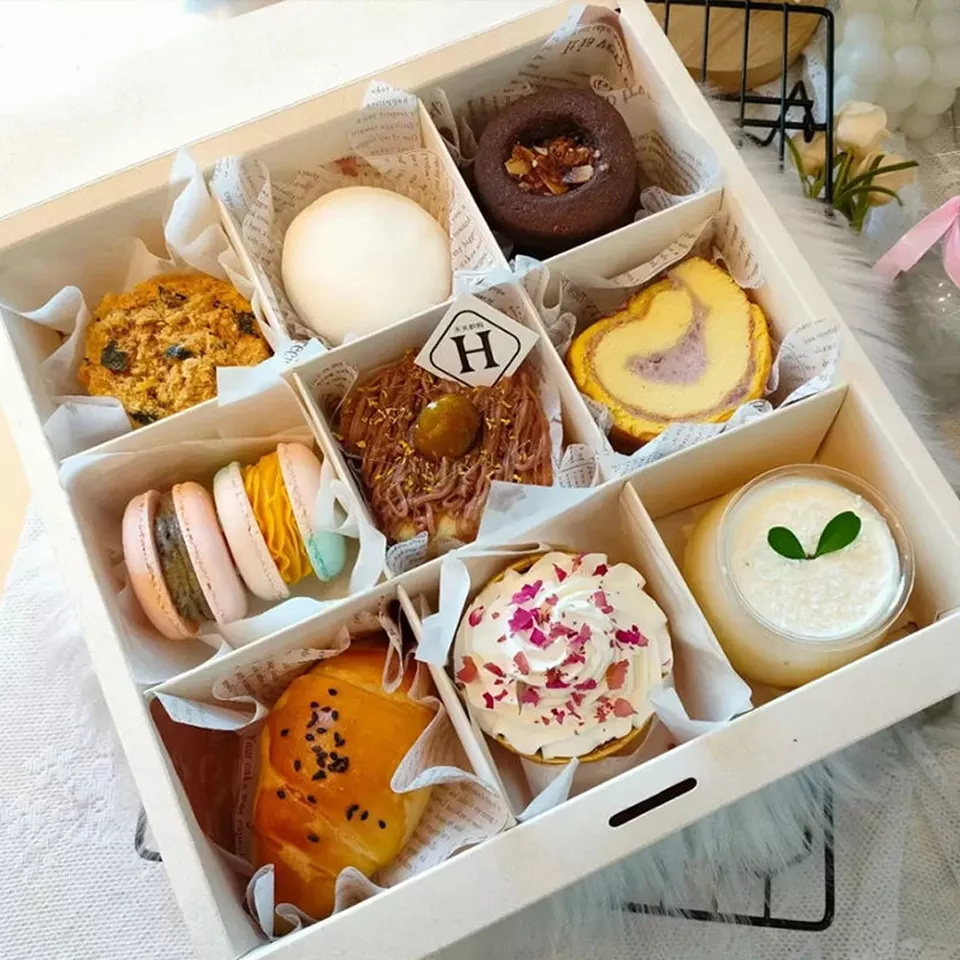 custom cake pastry box puff pastry paper box (3)