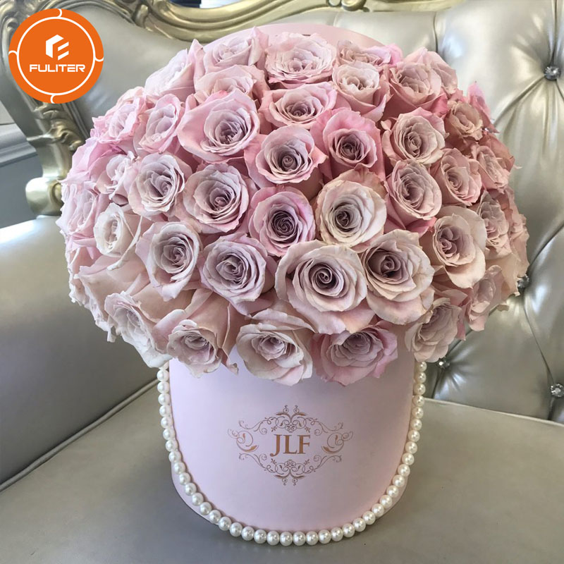 luxury round flower girl proposal boxes wedding flower shadow box wholesale (1)